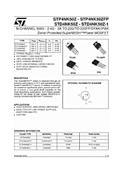 DataSheet STP4NK50Z pdf